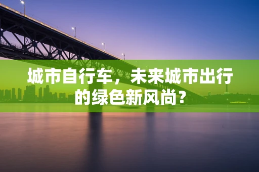 城市自行车，未来城市出行的绿色新风尚？