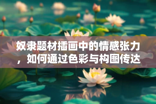 奴隶题材插画中的情感张力，如何通过色彩与构图传达历史之重？