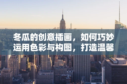冬瓜的创意插画，如何巧妙运用色彩与构图，打造温馨田园风？