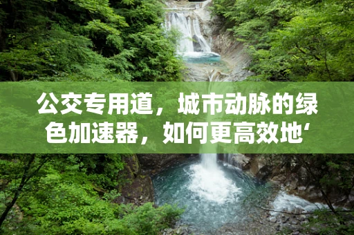 公交专用道，城市动脉的绿色加速器，如何更高效地‘驶’向未来？