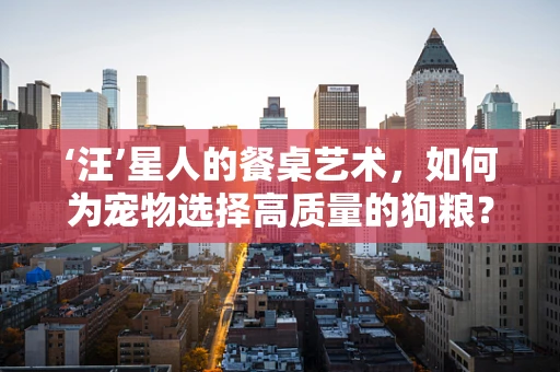 ‘汪’星人的餐桌艺术，如何为宠物选择高质量的狗粮？