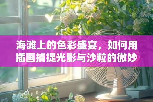 海滩上的色彩盛宴，如何用插画捕捉光影与沙粒的微妙互动？