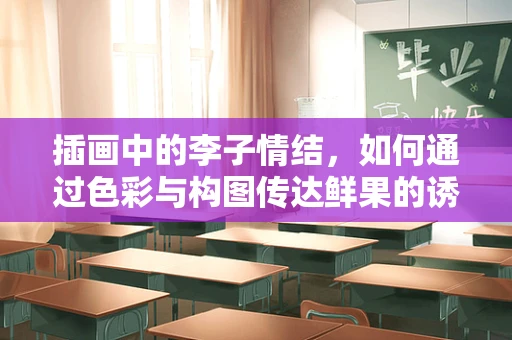插画中的李子情结，如何通过色彩与构图传达鲜果的诱人魅力？