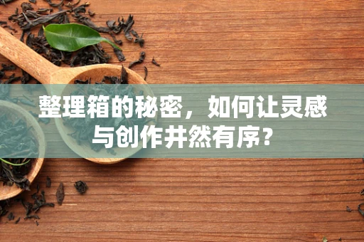整理箱的秘密，如何让灵感与创作井然有序？