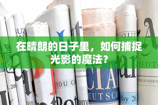 在晴朗的日子里，如何捕捉光影的魔法？