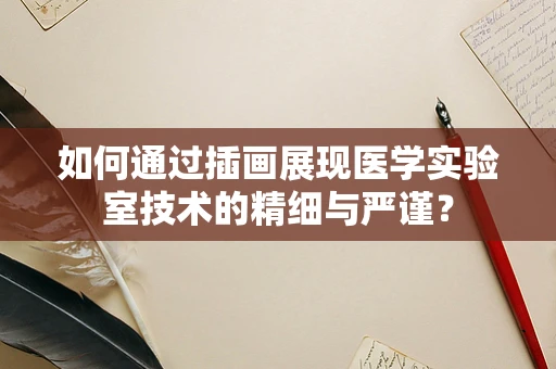 如何通过插画展现医学实验室技术的精细与严谨？