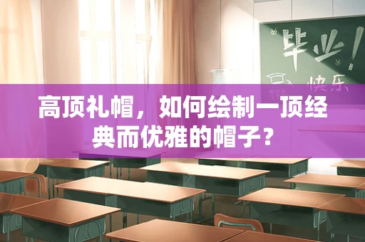 高顶礼帽，如何绘制一顶经典而优雅的帽子？