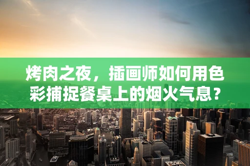 烤肉之夜，插画师如何用色彩捕捉餐桌上的烟火气息？