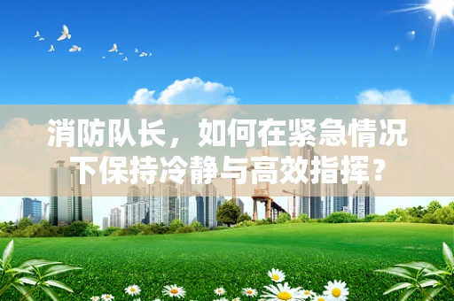 消防队长，如何在紧急情况下保持冷静与高效指挥？