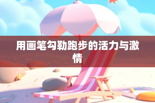 用画笔勾勒跑步的活力与激情