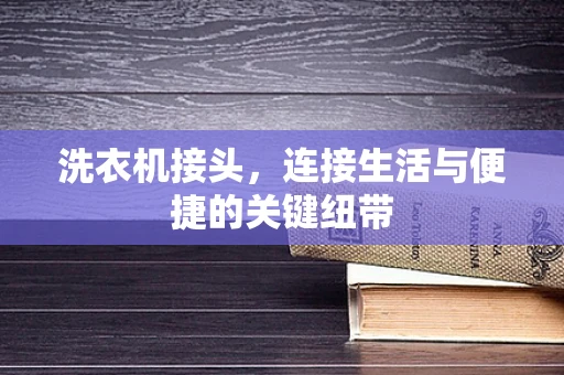 洗衣机接头，连接生活与便捷的关键纽带