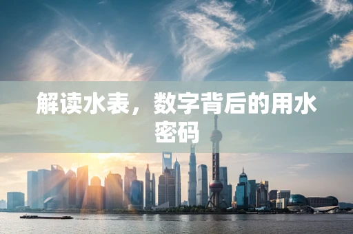 解读水表，数字背后的用水密码