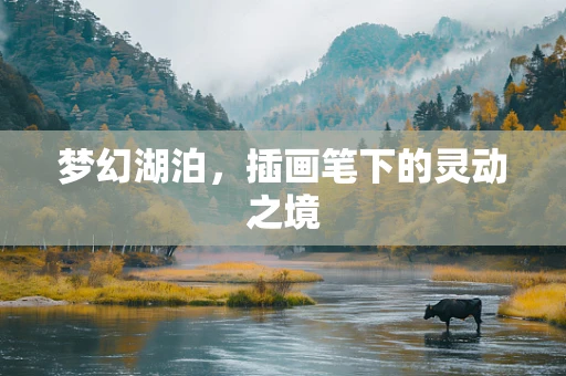 梦幻湖泊，插画笔下的灵动之境