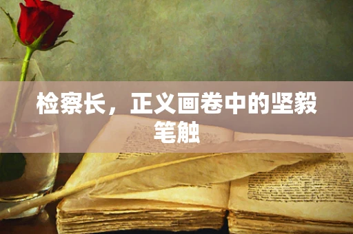 检察长，正义画卷中的坚毅笔触