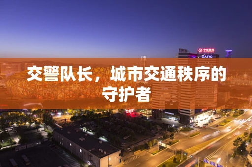 交警队长，城市交通秩序的守护者