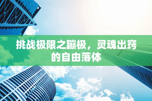 挑战极限之蹦极，灵魂出窍的自由落体