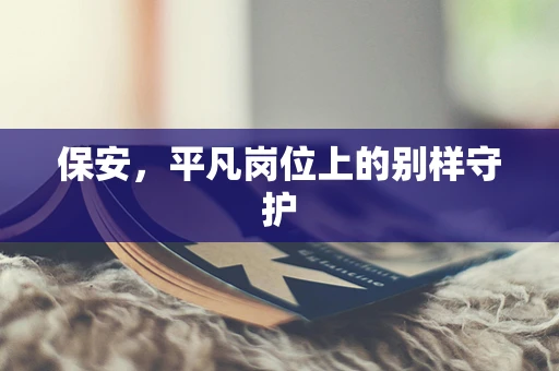 保安，平凡岗位上的别样守护