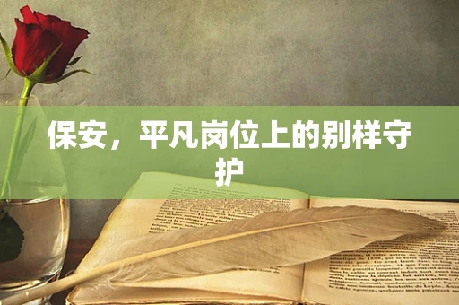 保安，平凡岗位上的别样守护