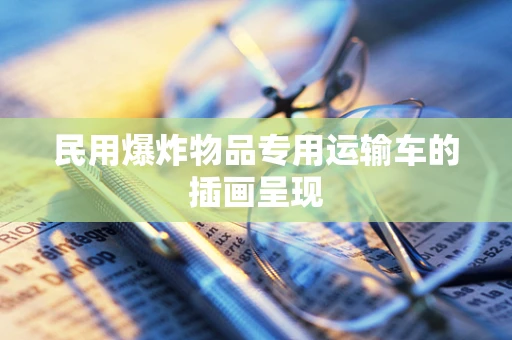 民用爆炸物品专用运输车的插画呈现