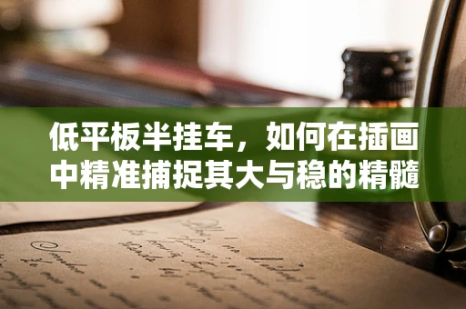 低平板半挂车，如何在插画中精准捕捉其大与稳的精髓？