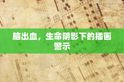 脑出血，生命阴影下的插画警示