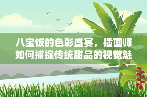 八宝饭的色彩盛宴，插画师如何捕捉传统甜品的视觉魅力？