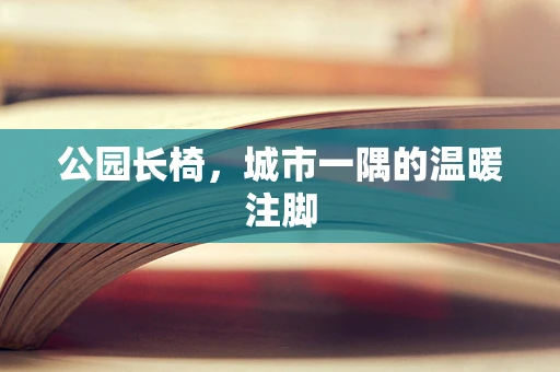 公园长椅，城市一隅的温暖注脚