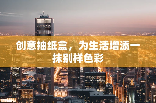 创意抽纸盒，为生活增添一抹别样色彩