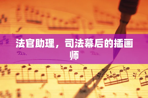 法官助理，司法幕后的插画师