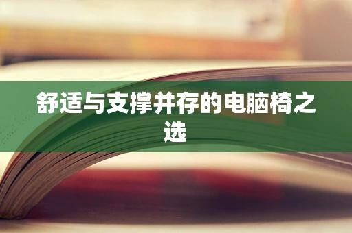 舒适与支撑并存的电脑椅之选