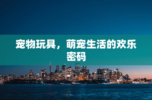 宠物玩具，萌宠生活的欢乐密码