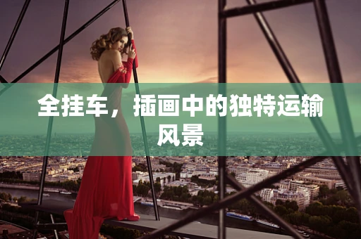 全挂车，插画中的独特运输风景