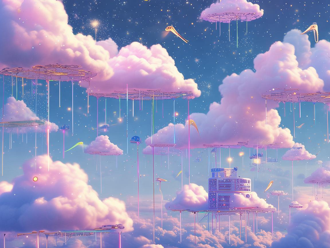 插画中的云计算奇幻之旅