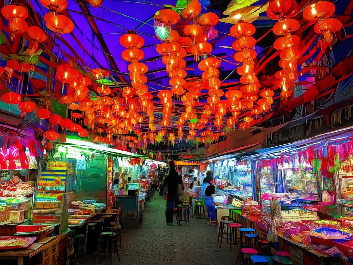 夜市摊的色彩密码，如何用色彩营造氛围？