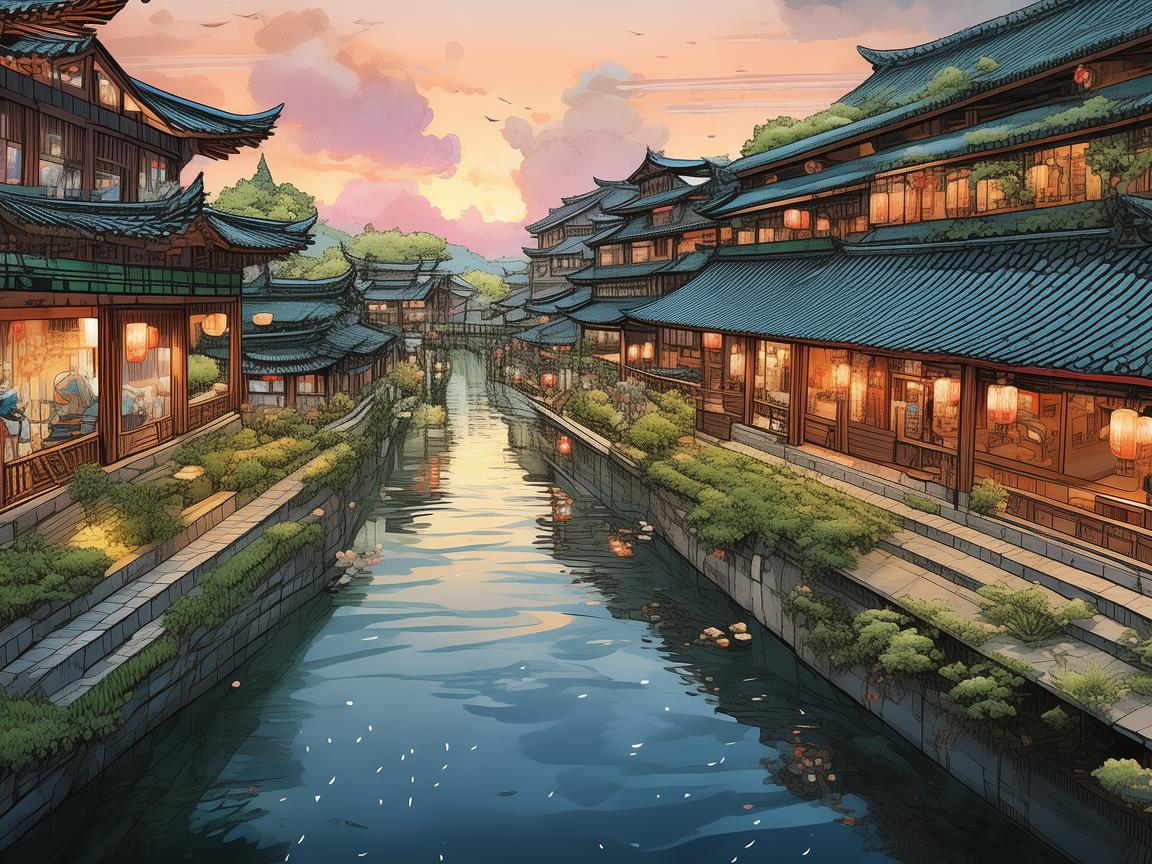湘乡风情，如何通过插画展现传统与现代的和谐共生？