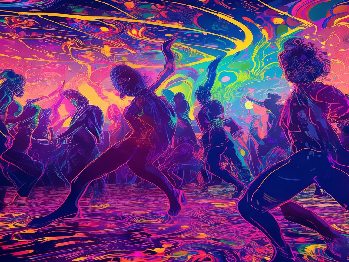 蹦迪之夜，插画师如何捕捉舞动的灵魂？