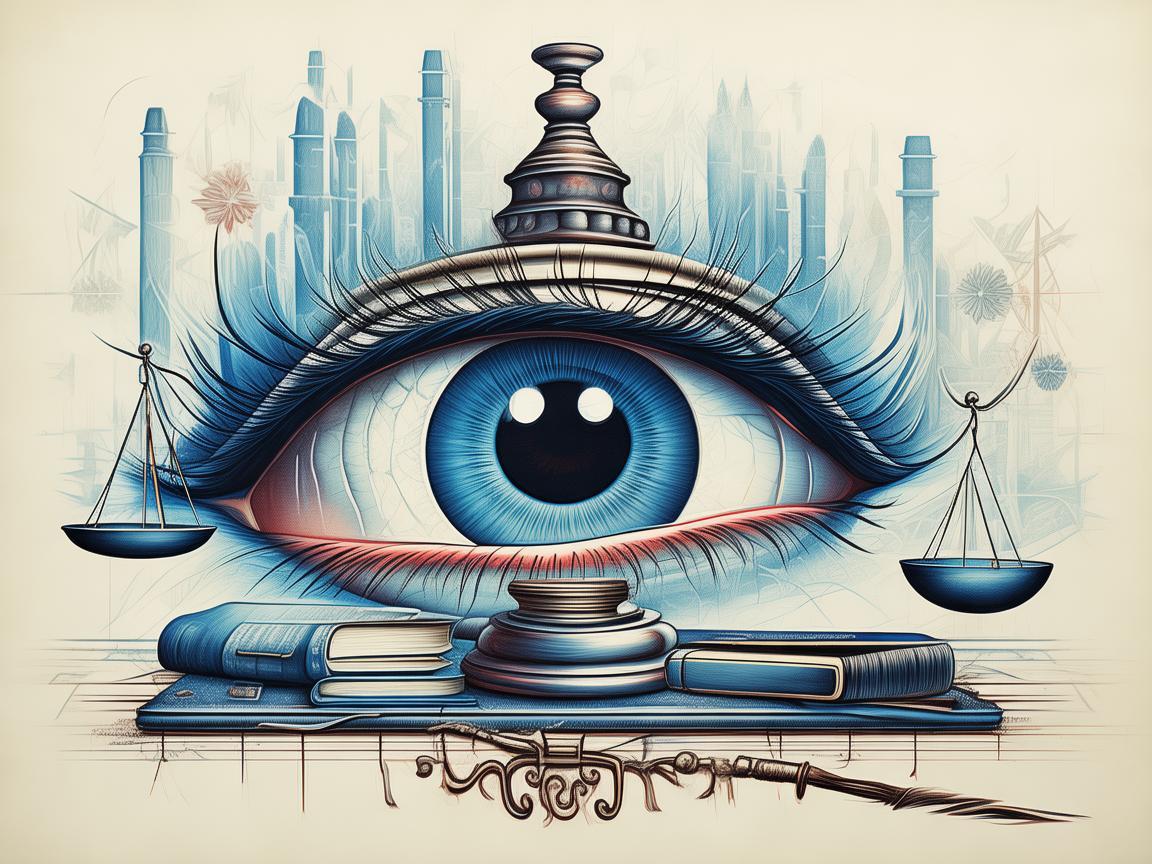 插画师视角下的法官的公正之眼，如何通过视觉艺术展现司法公正？