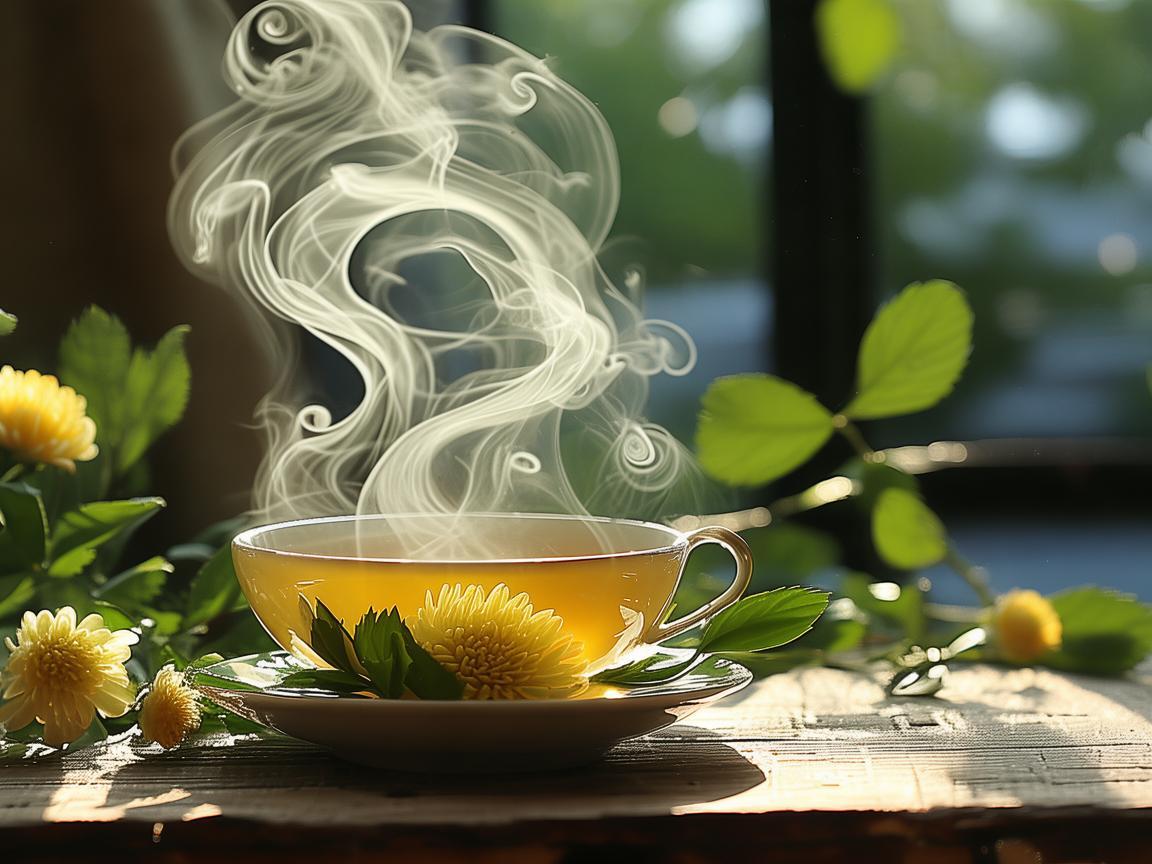 菊花茶，插画创作中的灵感与健康之选？