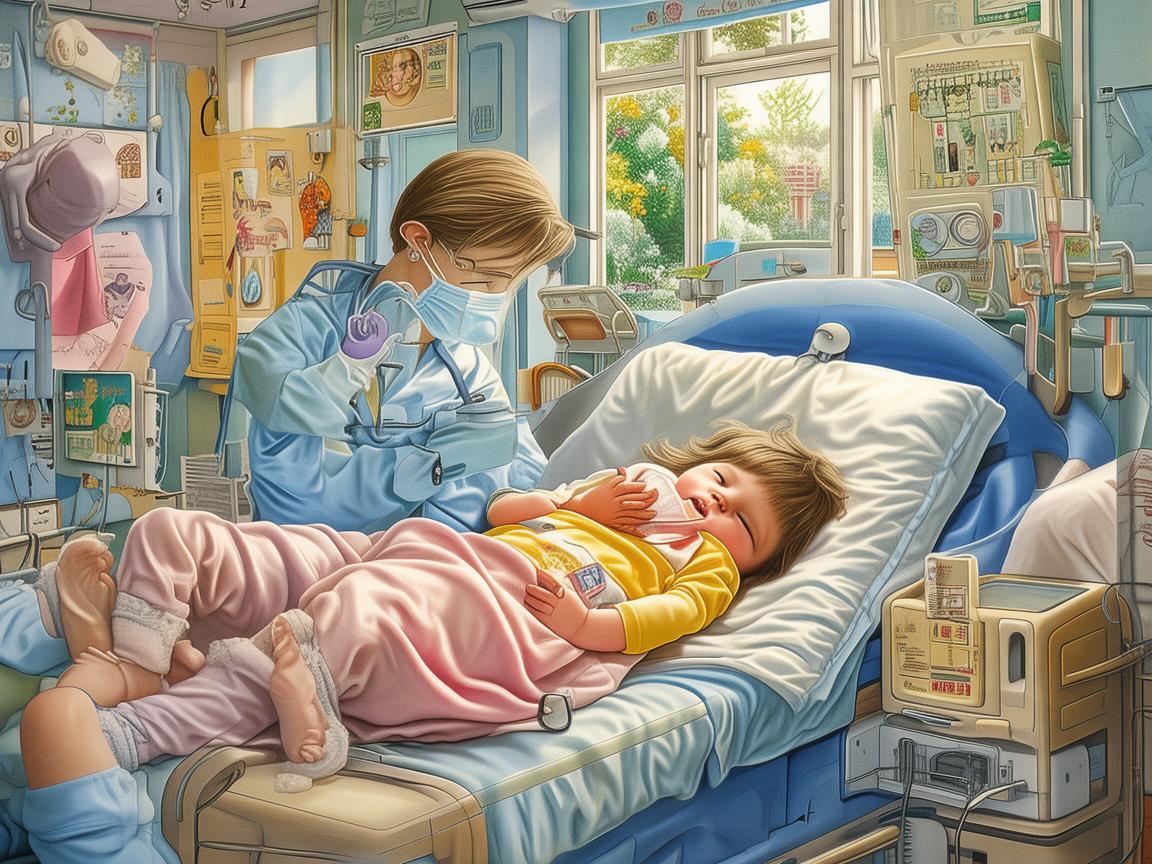 用画笔描绘小儿肺炎防治画卷