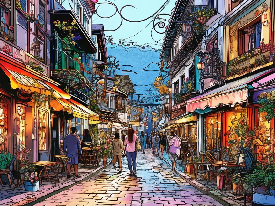 探寻步行街区的插画魅力