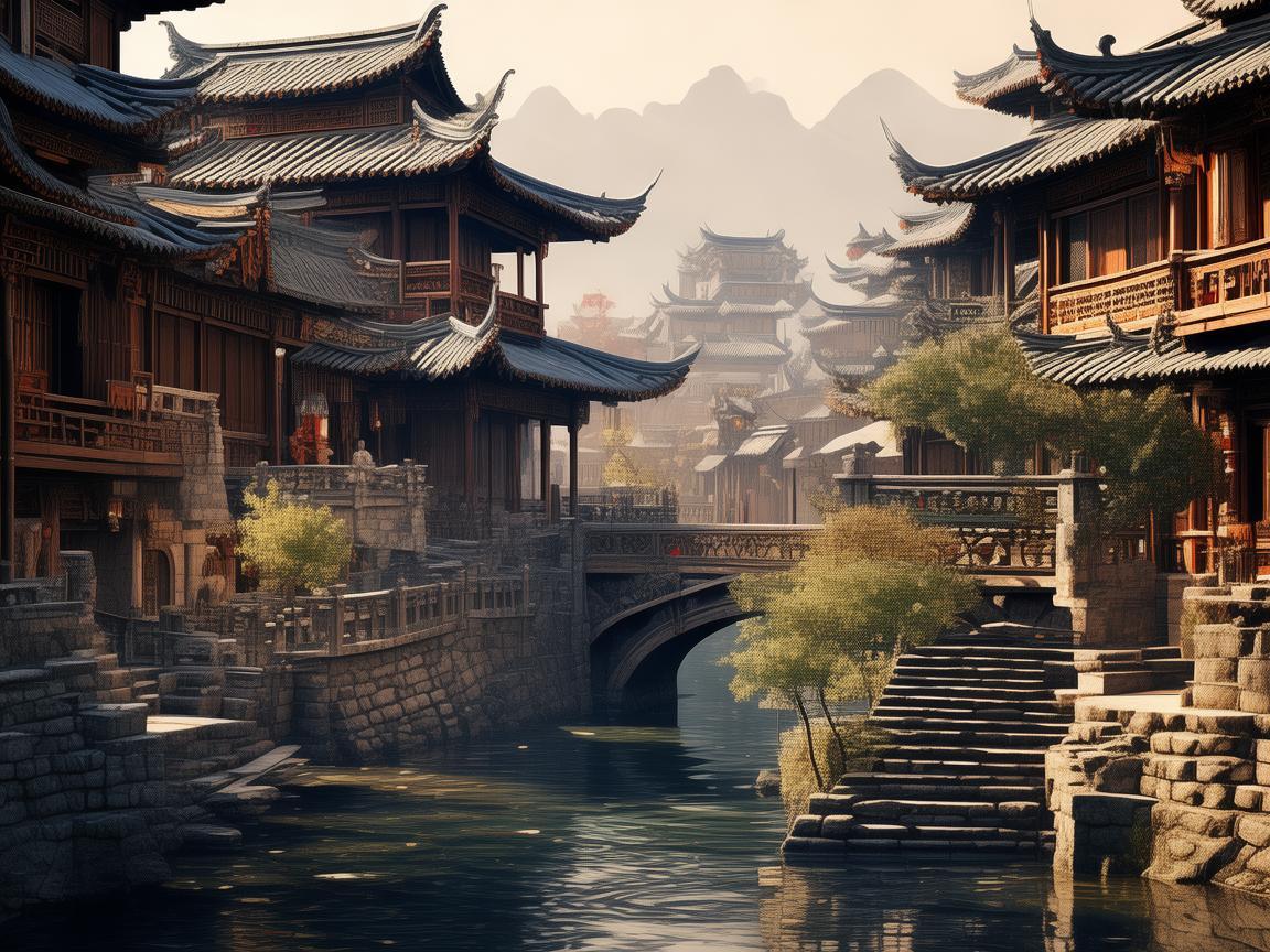 荆门古韵，如何通过插画重现千年古城的文化魅力？