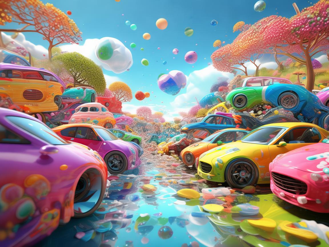欢乐碰碰车，插画里的奇妙碰撞