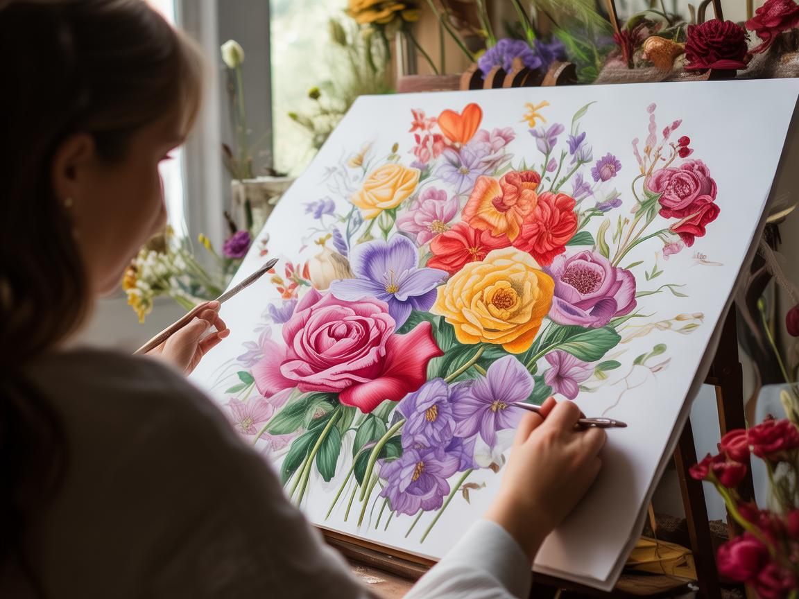 花艺师，用画笔描绘花的浪漫诗篇