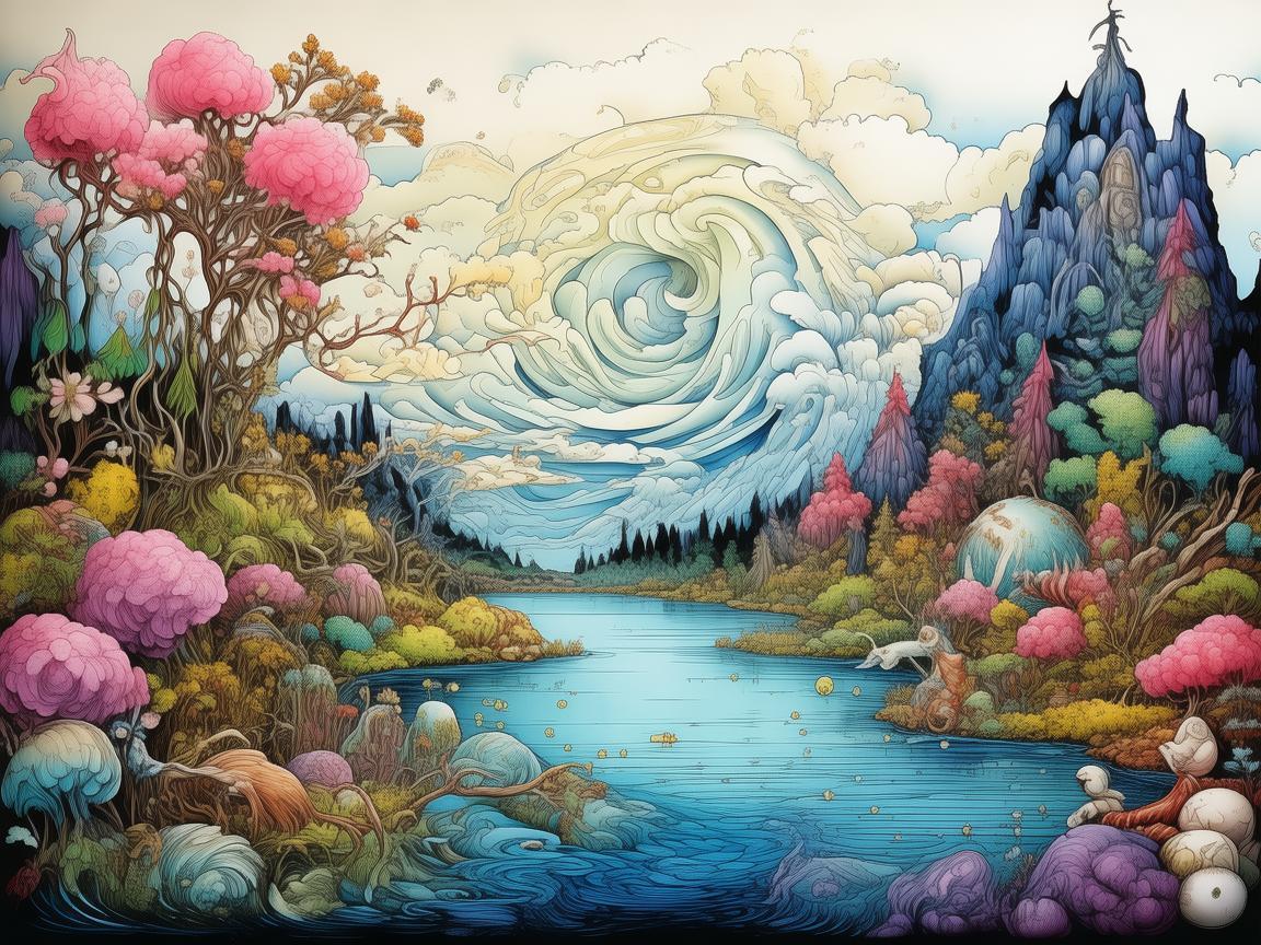 绳墨间绘就奇幻插画世界