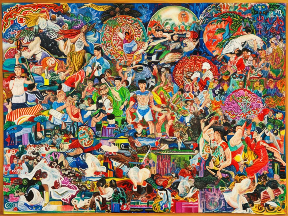 用画笔绘就亚运会精彩画卷