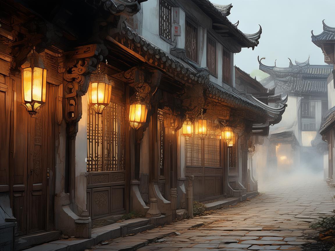 兖州古城韵味，如何通过插画展现其历史风貌？