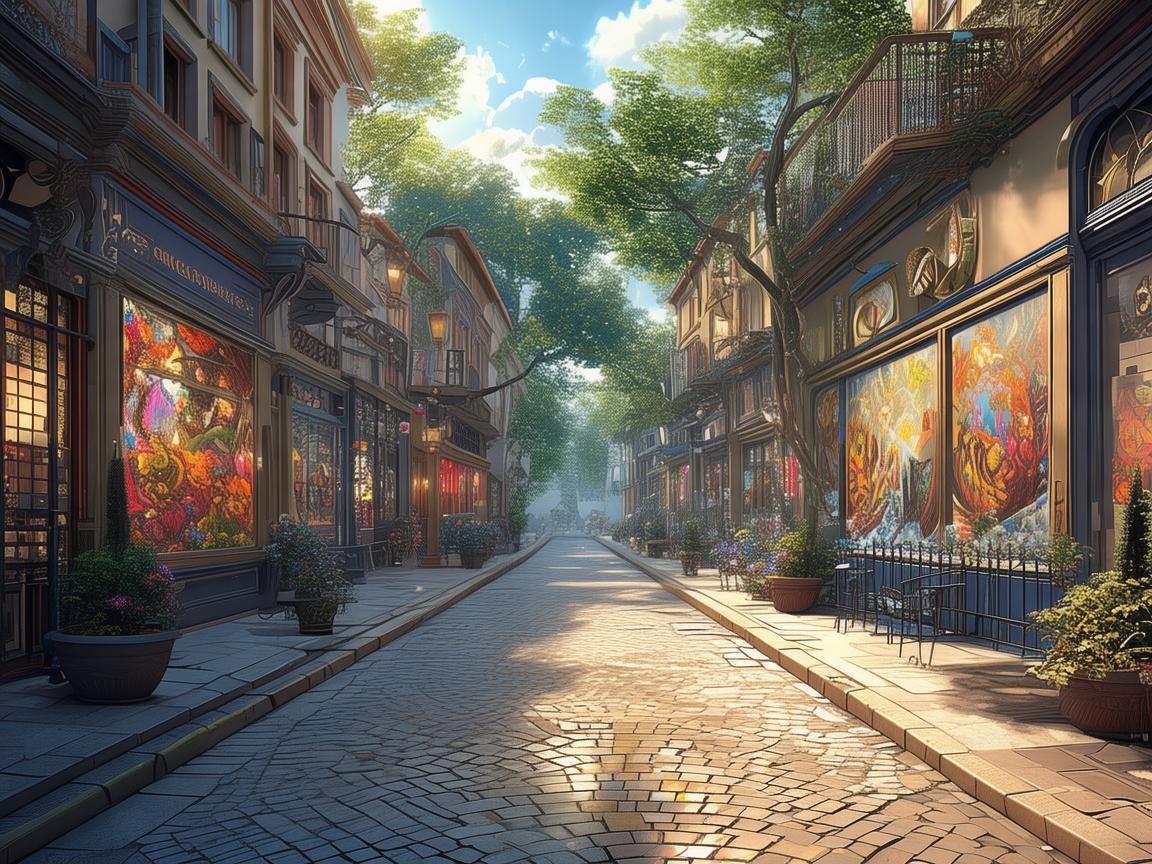 漫步画廊街，邂逅插画艺术的奇幻之旅