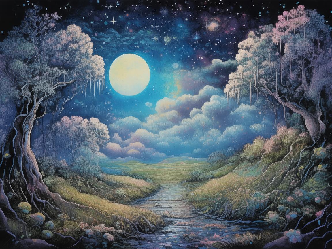 当失眠邂逅插画，梦幻与现实的交织