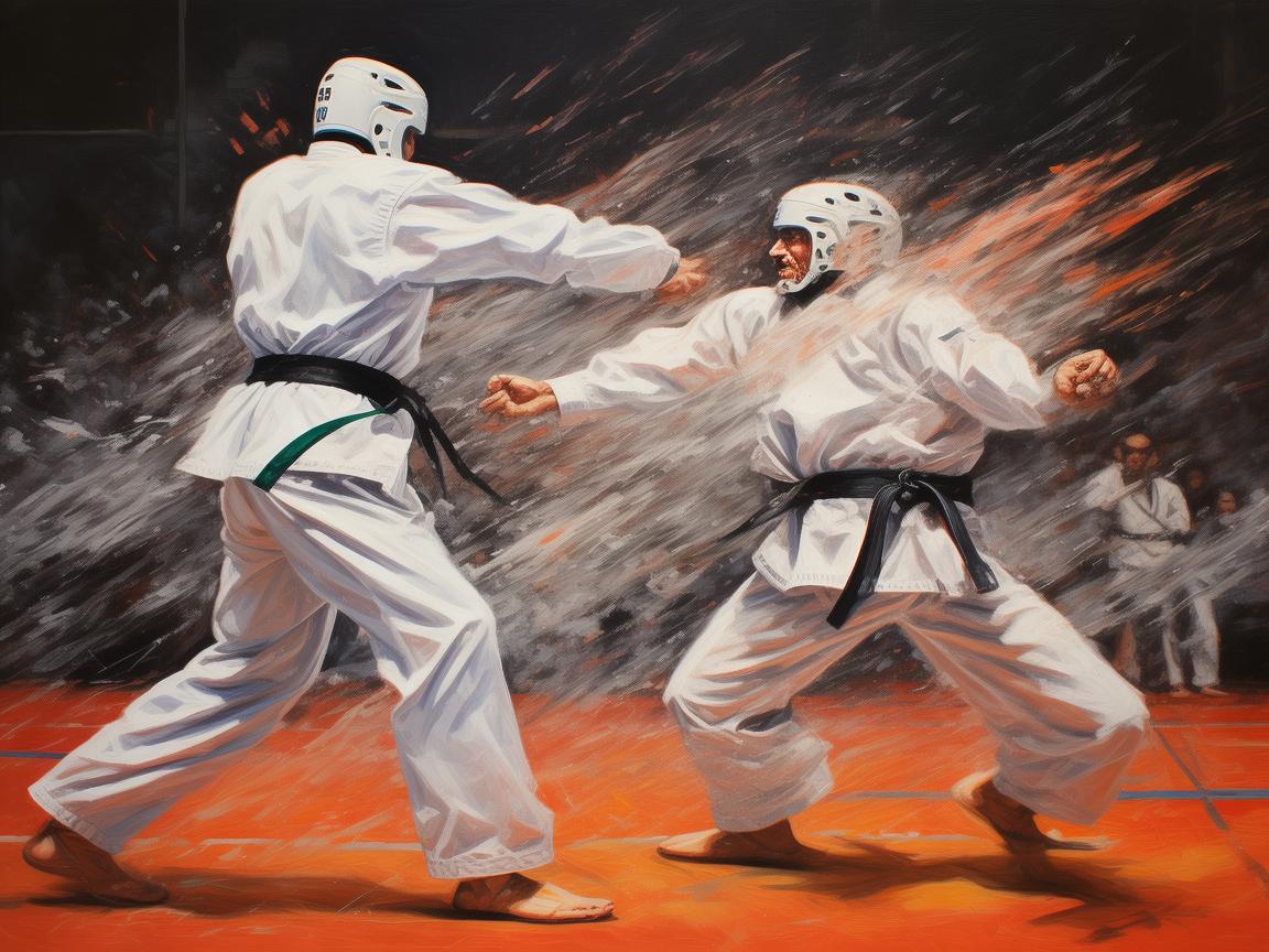 用画笔描绘跆拳道的热血与激情