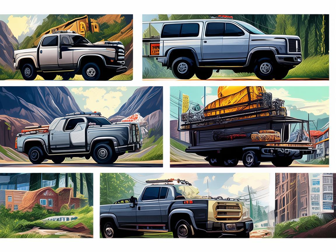 轻型货车，如何通过插画展现其多功能性？